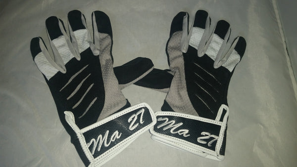 Batting Gloves with Name and Number
